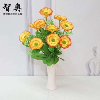 仿真花擺件 太陽花花束，點亮歐式家居的藝術氣息